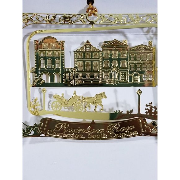 Charleston Ornament SC Rainbow Row Brass Souvenir Horse Carriage - Picture 4 of 8
